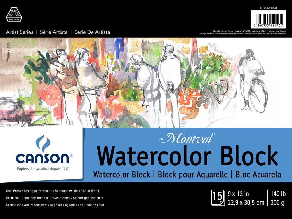 Carson Montval Watercolor Block 9X12inch