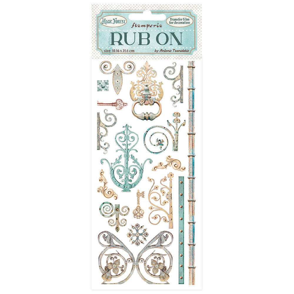 Rub-On Magic Forest - Keys & Decorations