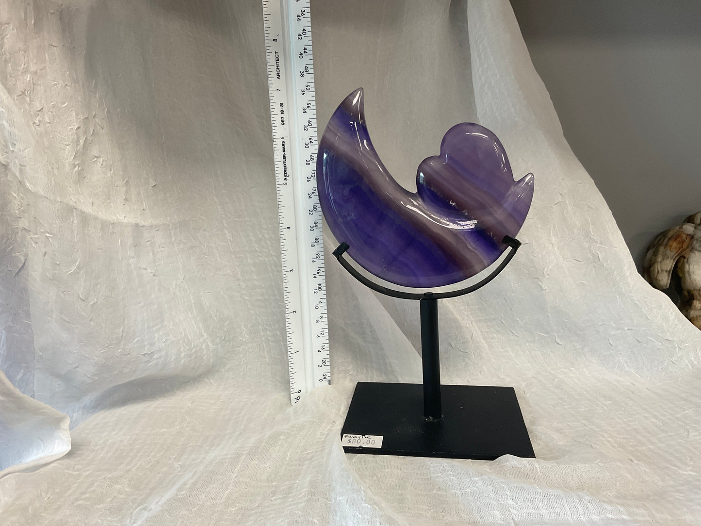 Fluorite Moon on Stand
