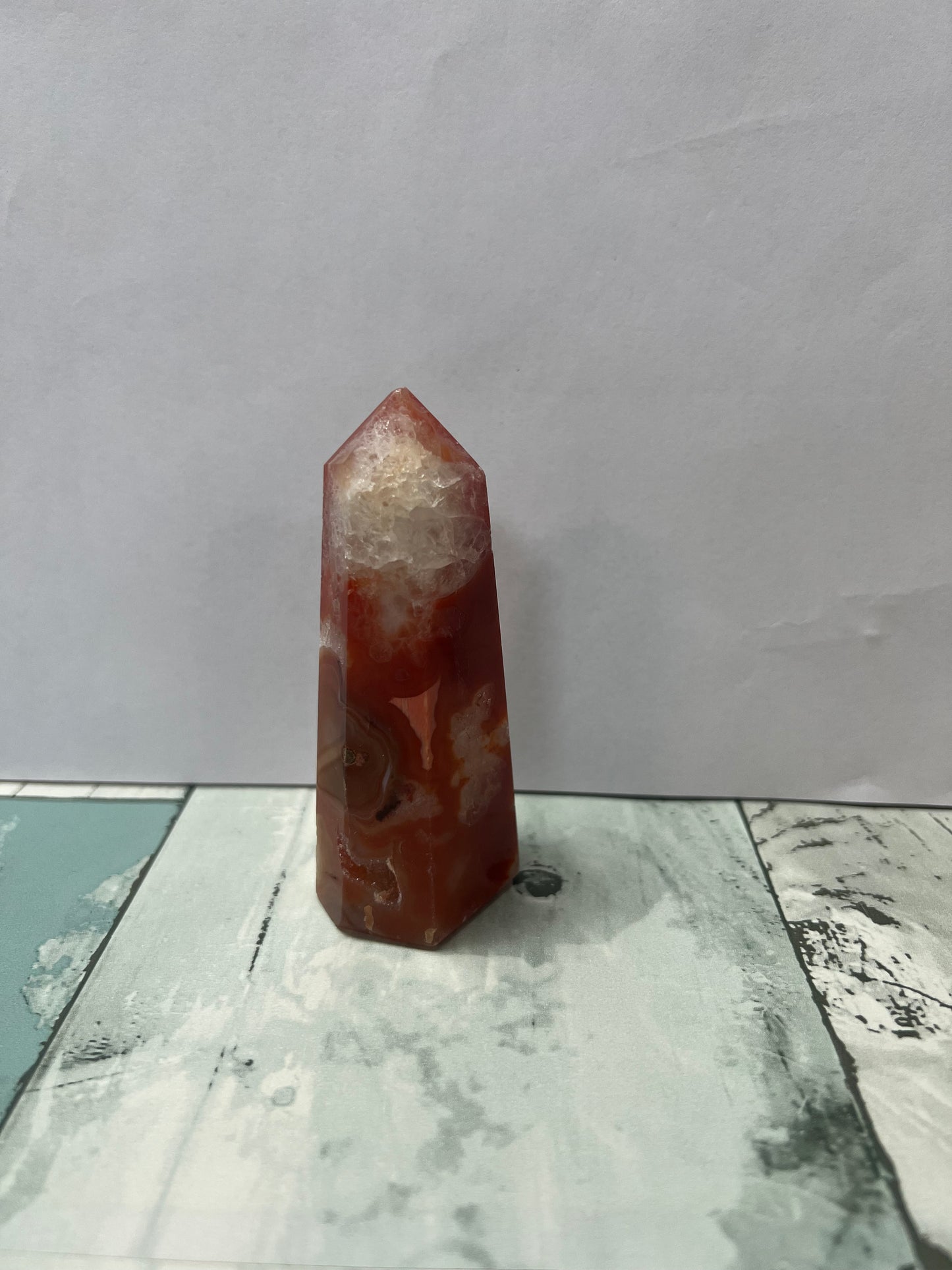 Carnelian Druzy Tower
