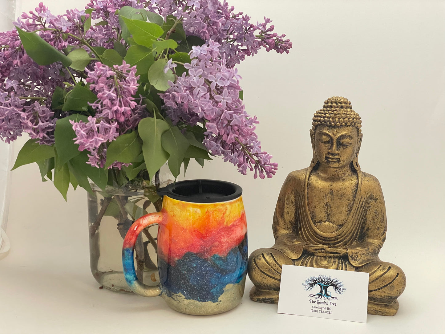 "Sunset" Glow In The Dark Resin Tumbler