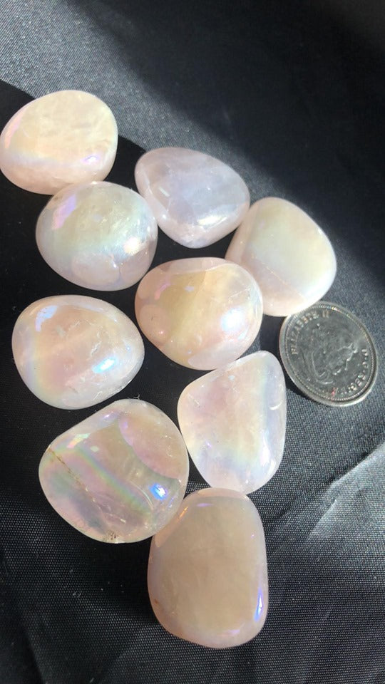 Angel Aura Rose Quartz - Tumbled