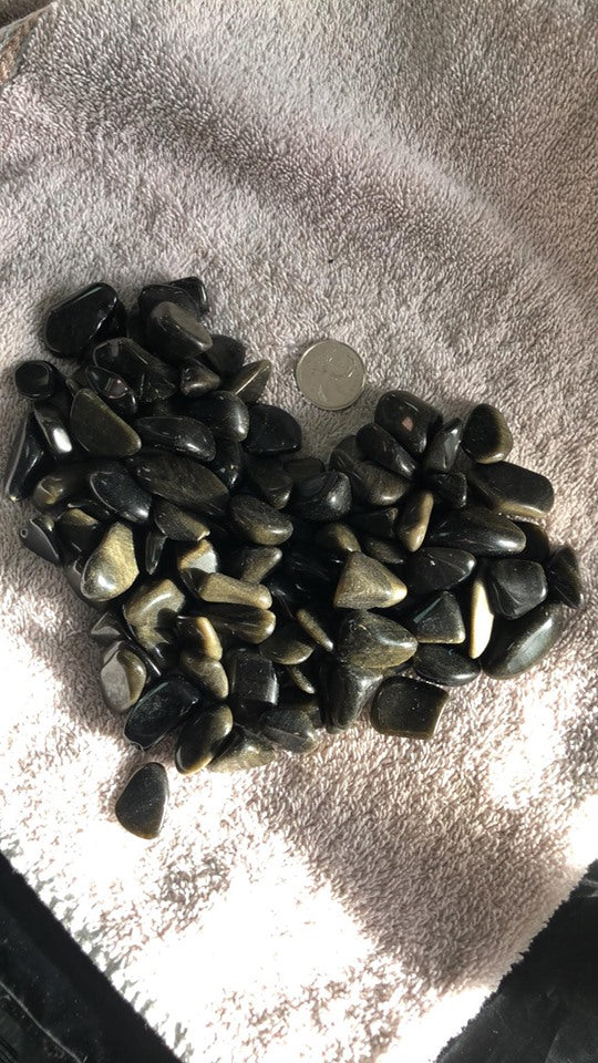 Gold Sheen Obsidian - Tumbled