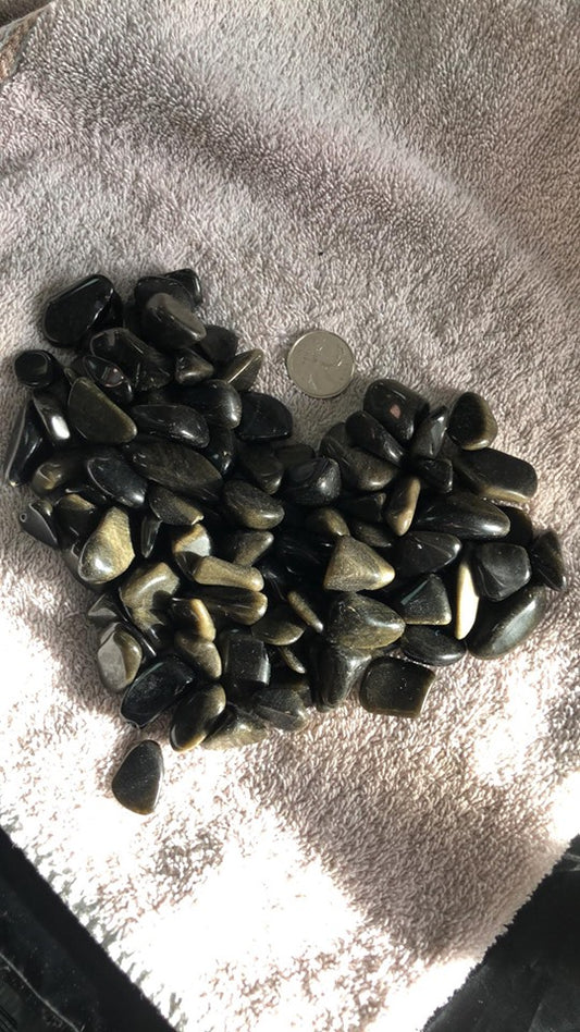 Gold Sheen Obsidian - Tumbled