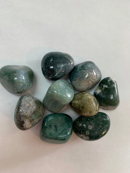 Moss Agate - Tumbled