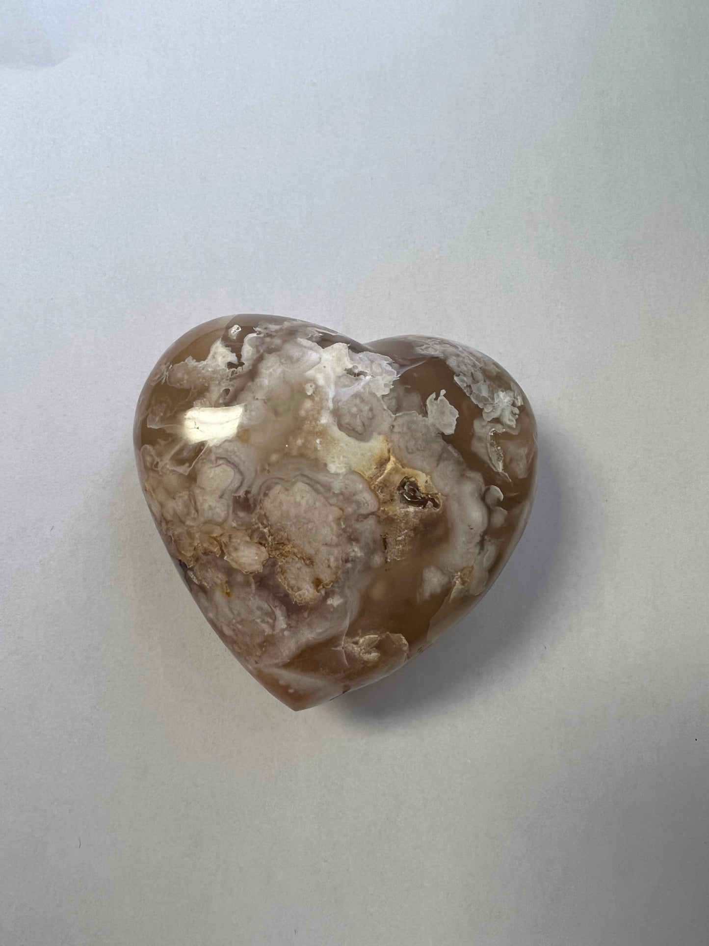 Flower Agate Heart