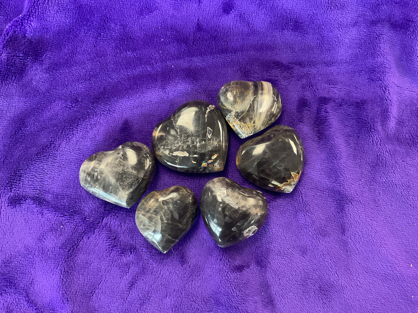 Black Moonstone Heart