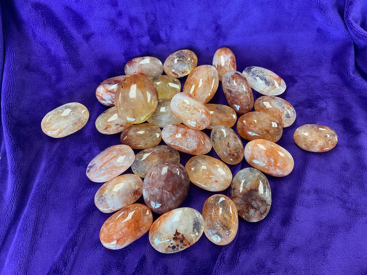 Fire Quartz Palm Stone