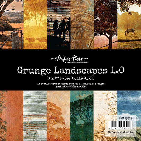 Paper Rose Grunge Landscapes 1.0 6x6 Paper Pack