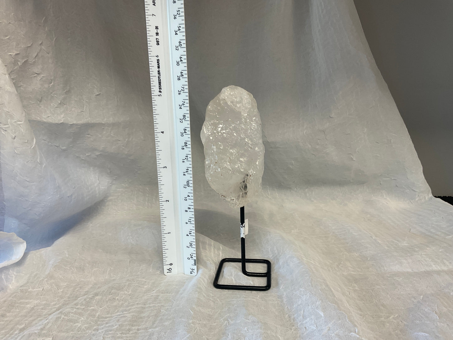 Clear Quartz Specimen on Stand