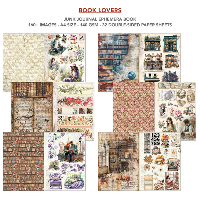 Book Lovers Junk Journal & Ephemera Book