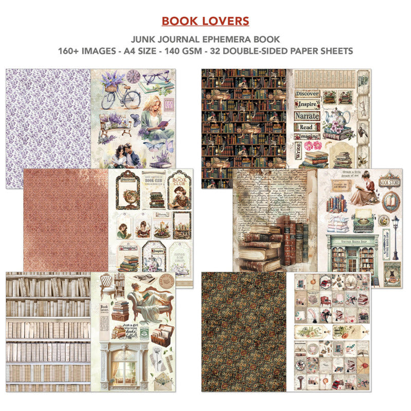 Book Lovers Junk Journal & Ephemera Book