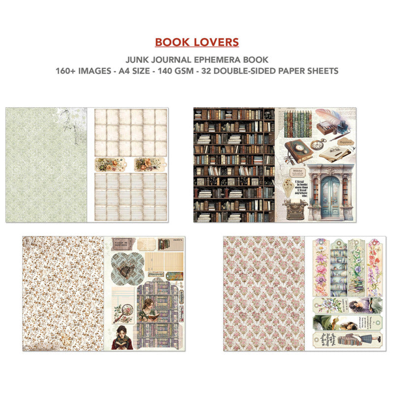 Book Lovers Junk Journal & Ephemera Book