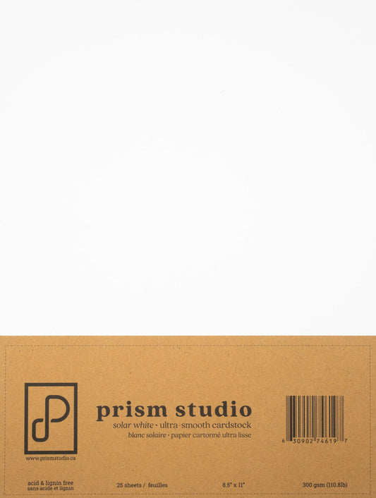 8.5x11 Ultra-Smooth Cardstock 110lb, Solar White (25 sheets)