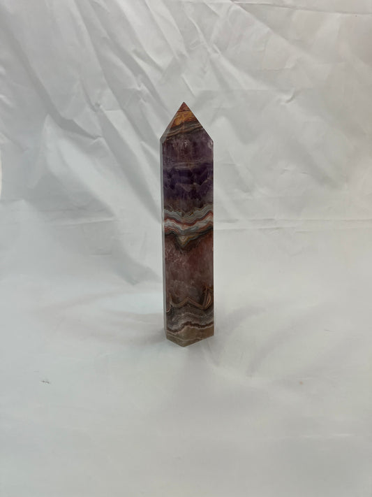 Amethyst with Agate Tower