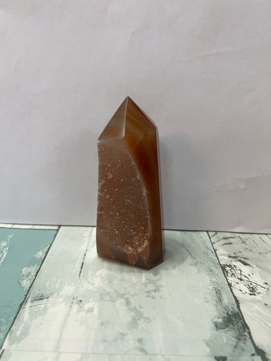 Carnelian Druzy Tower
