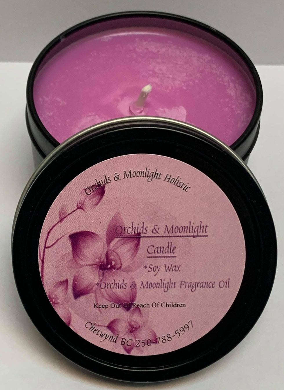 Orchids & Moonlight Candle