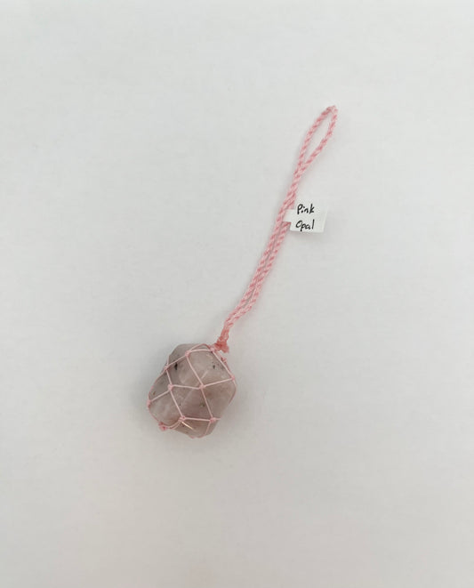 Pink Opal Keychain