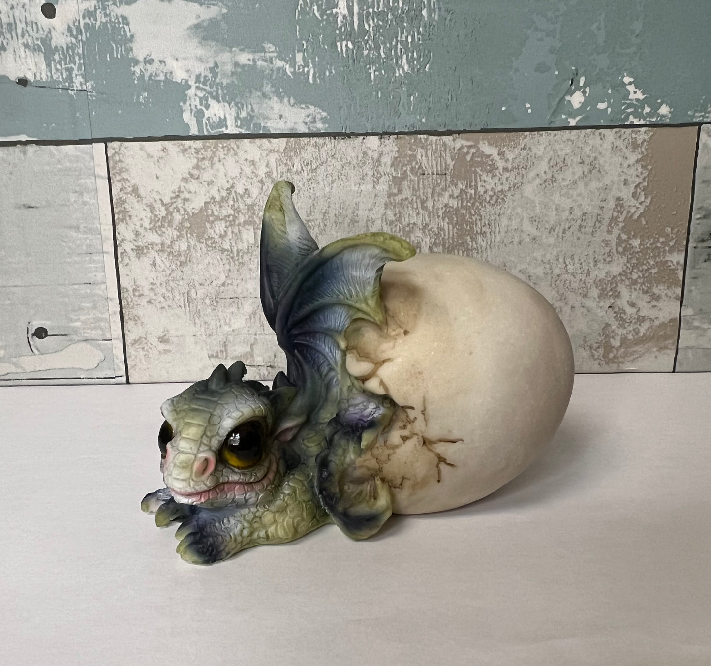 Baby Dragon in Egg Figurine