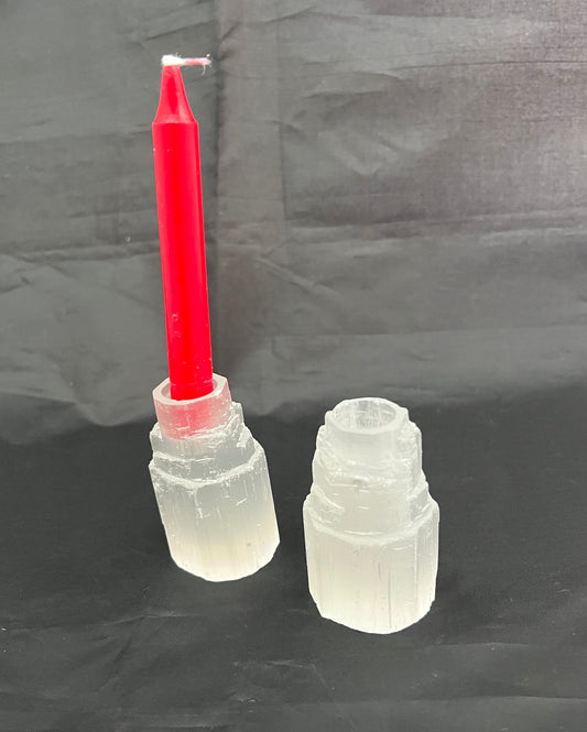 Selenite Candle Holder